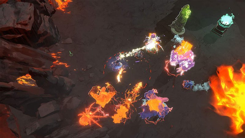 Snow village combat screenshot from the Shape of Dreams console release